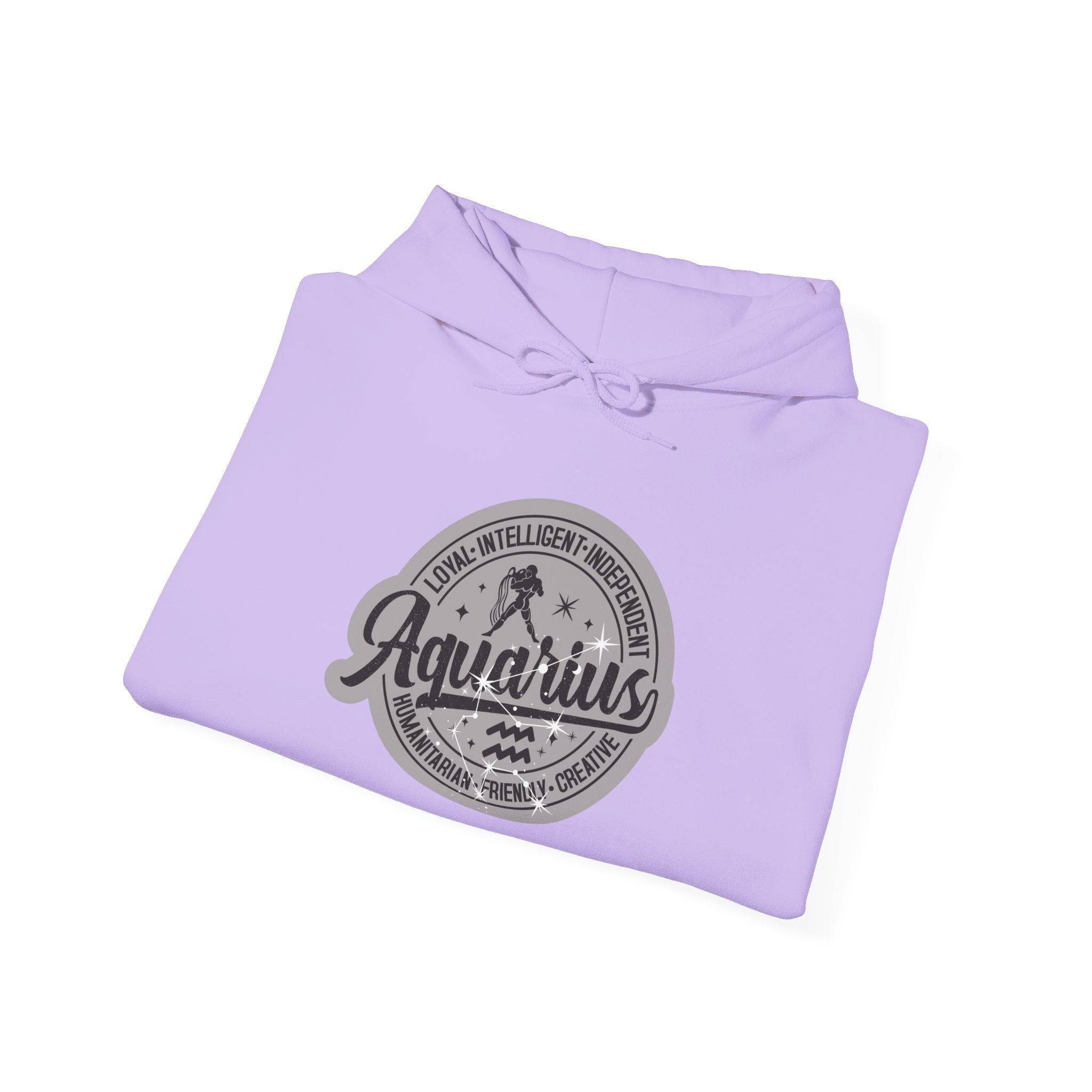Aquarius Zodiac Unisex Heavy Blend Hooded Sweatshirt